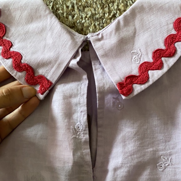 Anthropologie “Forever That Girl” lilac blouse - Picture 6 of 6